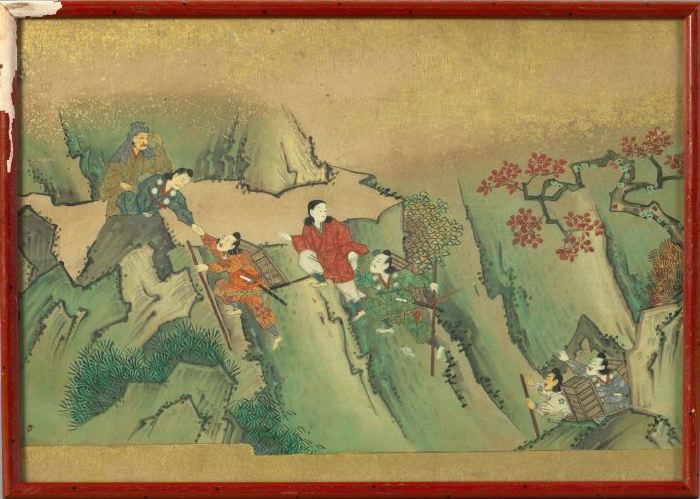 Japanese Meiji Painted and