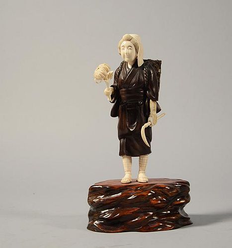 JAPANESE MEIJI PERIOD BRONZE AND