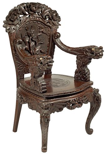 JAPANESE MEIJI PERIOD CARVED