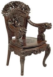 JAPANESE MEIJI PERIOD CARVED H