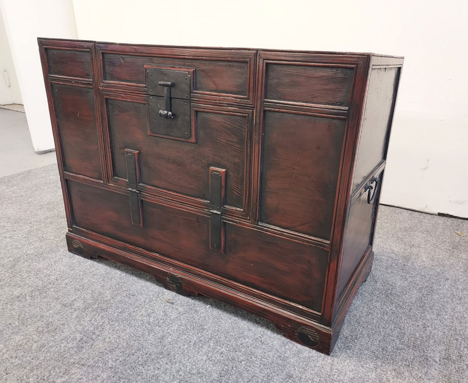 JAPANESE MEIJI PERIOD ELMWOOD TANSU