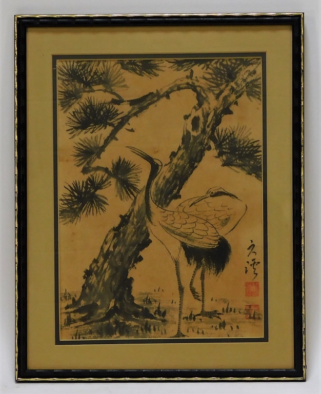 JAPANESE MEIJI PERIOD INK DRAWING