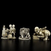 Japanese Meiji Period Ivory Fi