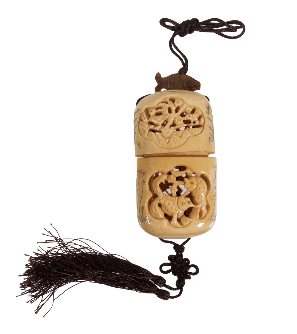 JAPANESE MEIJI PERIOD IVORY INRO