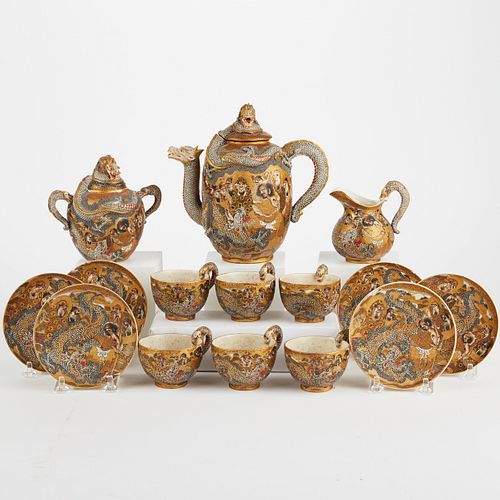 JAPANESE MEIJI SATSUMA DRAGON TEA