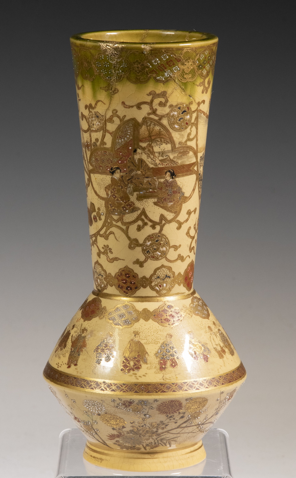 JAPANESE MEIJI SATSUMA VASE WITH