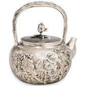 JAPANESE MEIJI SILVER TEAPOTDE