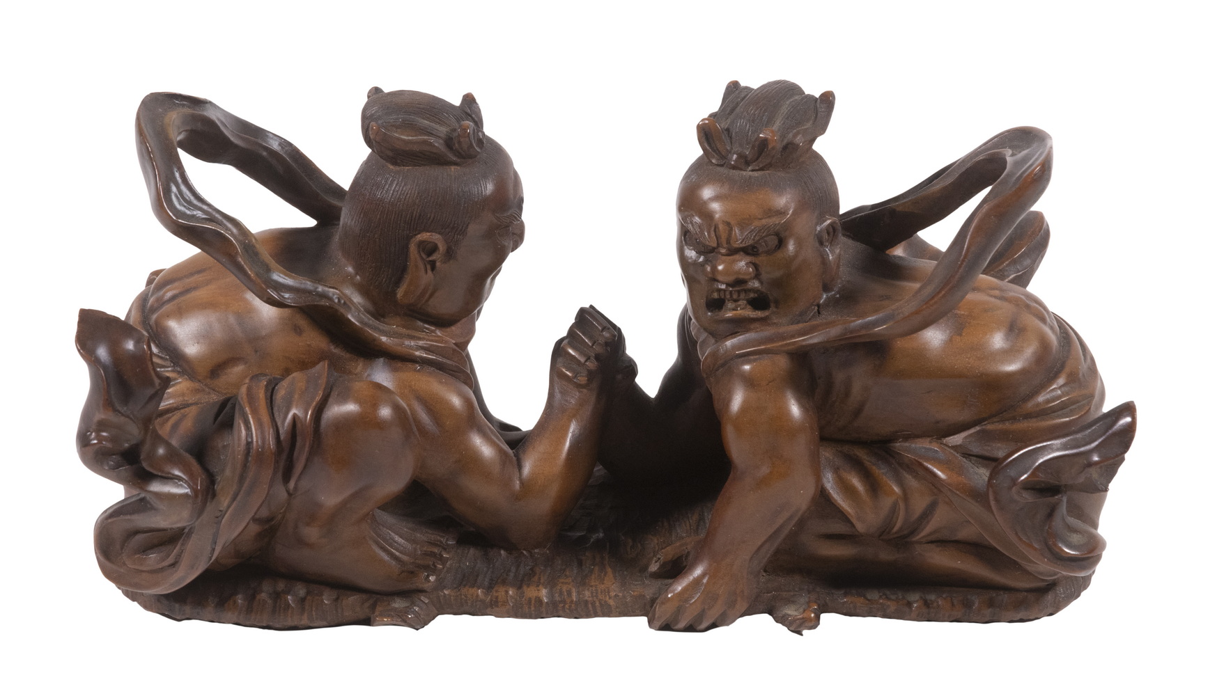 JAPANESE MEIJI WOOD OKIMONO OF