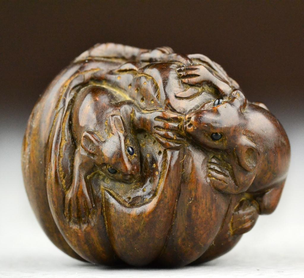 Japanese Meji Period Carved Wood