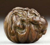 Japanese Meji Period Carved Wo