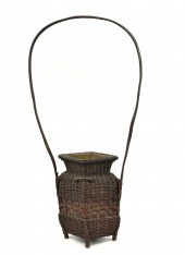 JAPANESE METAL FAUX BAMBOO BAS