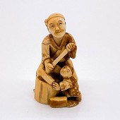 JAPANESE MINIATURE HAND CARVED