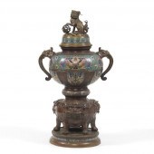 JAPANESE MONUMENTAL BRONZE CHA