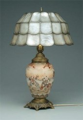Japanese moriage jar, scholar