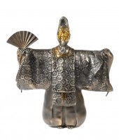 JAPANESE NOH DRAMA FIGURE, CAS