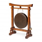 JAPANESE OAK AND BRONZE DINNER