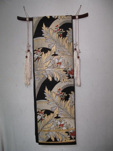 Japanese obi sash. Embroidered with