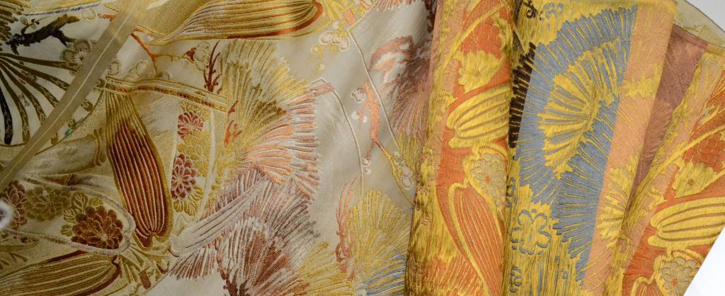 Japanese Obi Silk MaterialDepicting