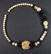 JAPANESE OJIME BEAD NECKLACE W