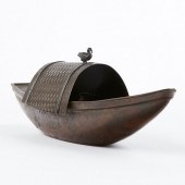 JAPANESE OKIMONO COPPER BOAT A