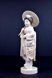 JAPANESE OKIMONO OF A GEISHAMe