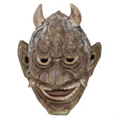 JAPANESE ONI MASK TERRACOTTA R