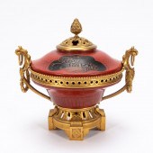 JAPANESE ORMOLU MOUNTED & RED