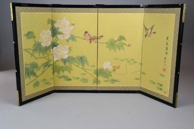 JAPANESE PAINTED (4)PANELED