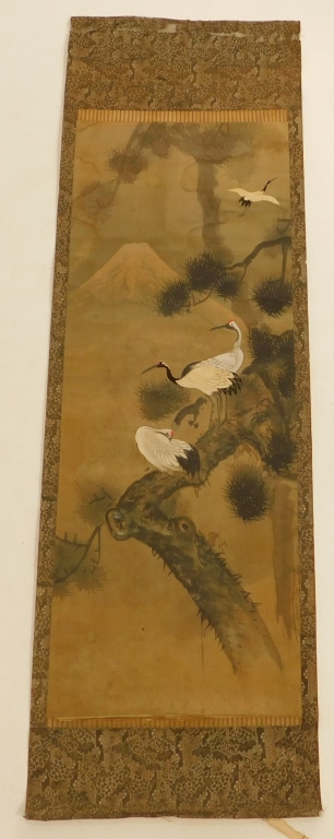 JAPANESE PAINTED CRANES HANGING
