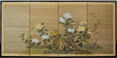 JAPANESE PAINTED SILK PEONIES