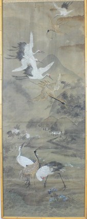 JAPANESE PAINTING AND EMBROIDE