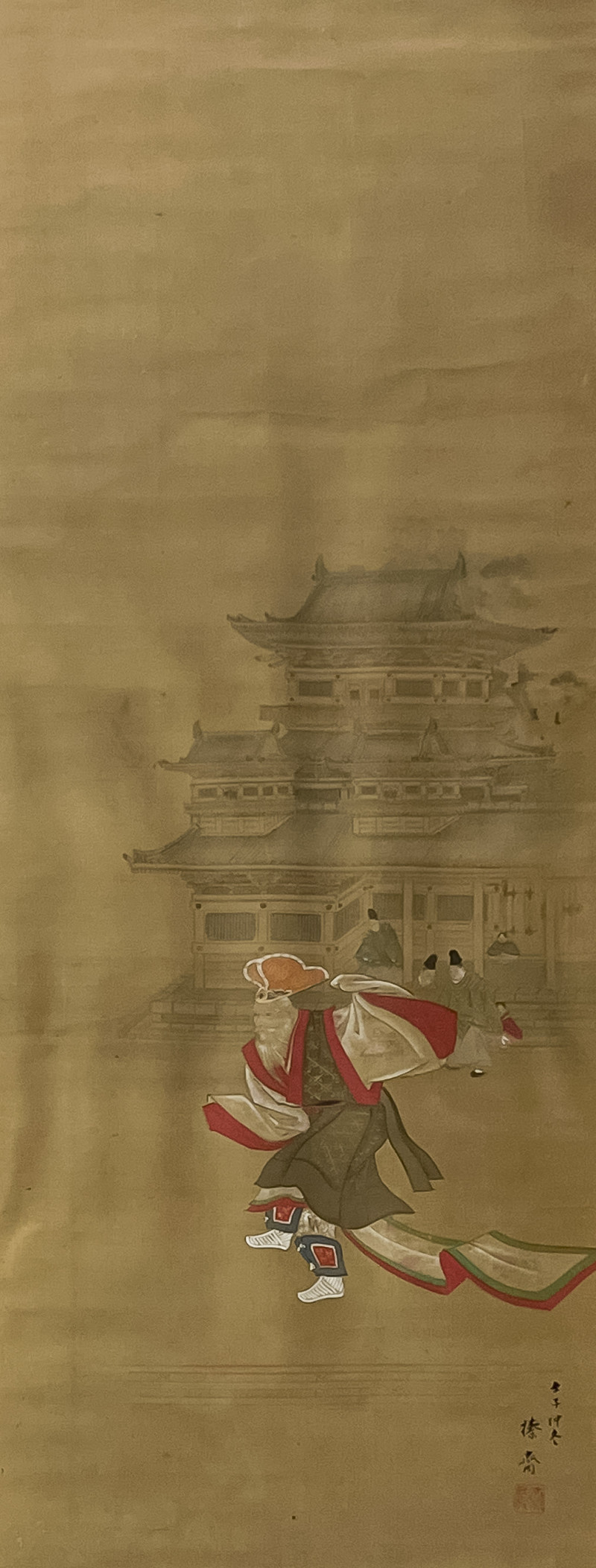 JAPANESE PAINTING, DANCING