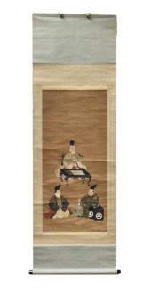 JAPANESE PAINTING OF 3 OFFICIA
