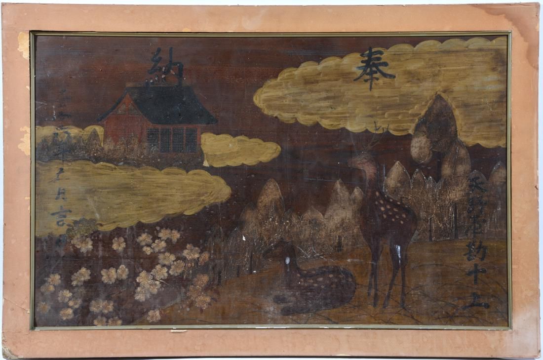 JAPANESE PAINTING WITH DEER AND