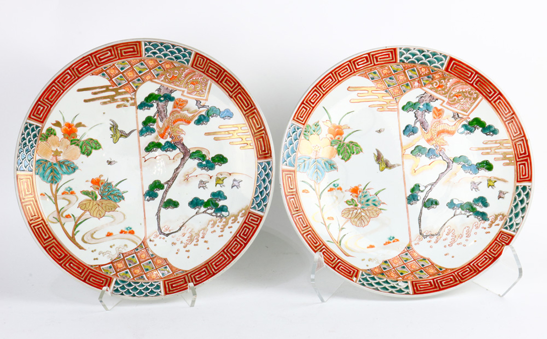 JAPANESE PAIR OF IMARI CHARGERS
