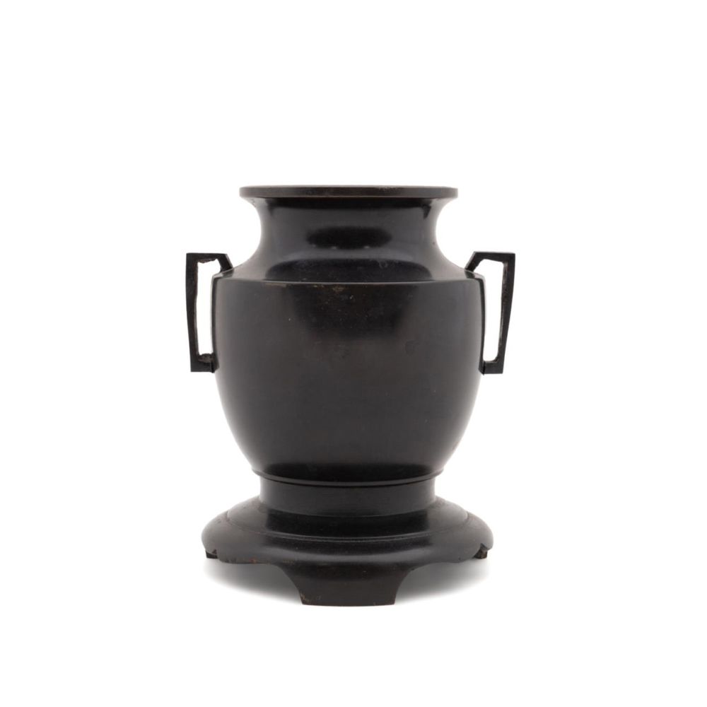 JAPANESE PATINATED BRASS IKEBANA