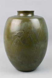 JAPANESE PATINATED BRONZE BY R