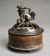 JAPANESE PATINATED BRONZE CENS