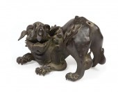 JAPANESE PATINATED BRONZE FIGU