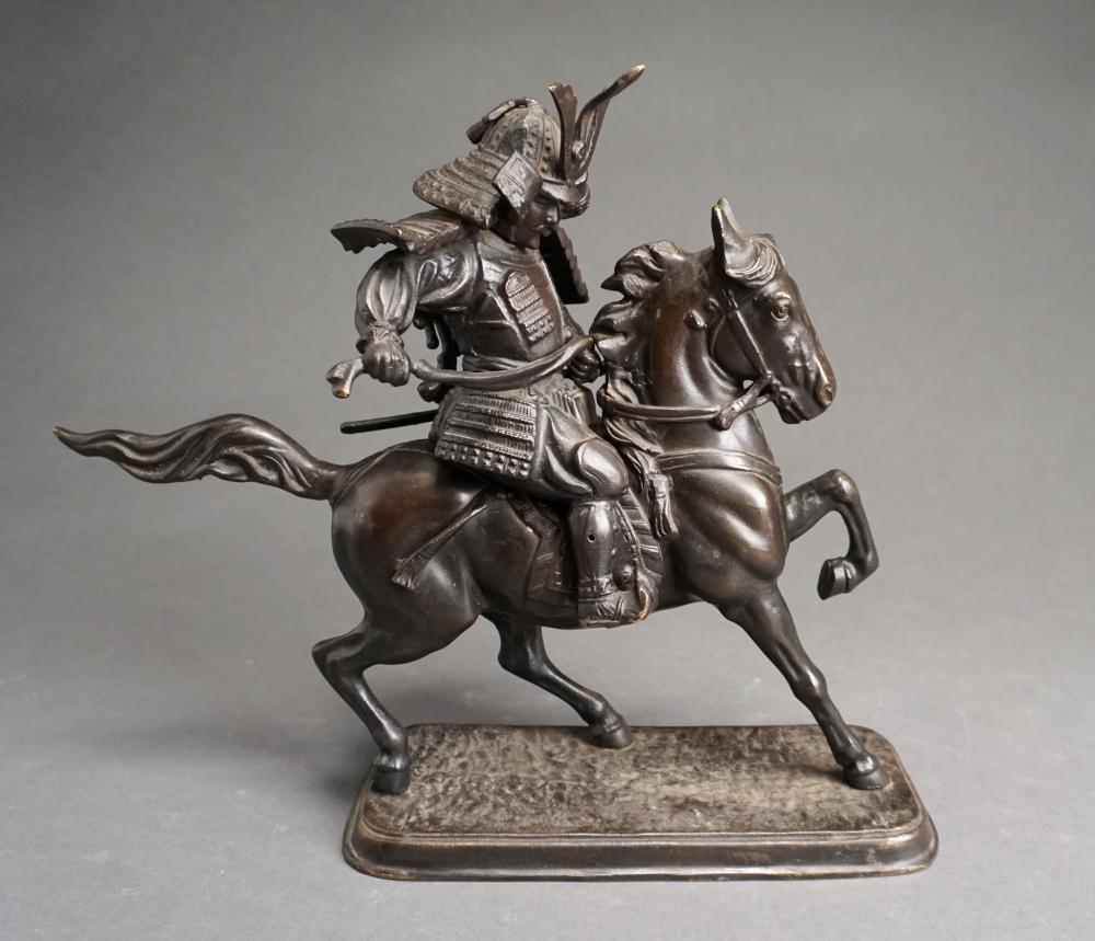 JAPANESE PATINATED BRONZE FIGURE OF