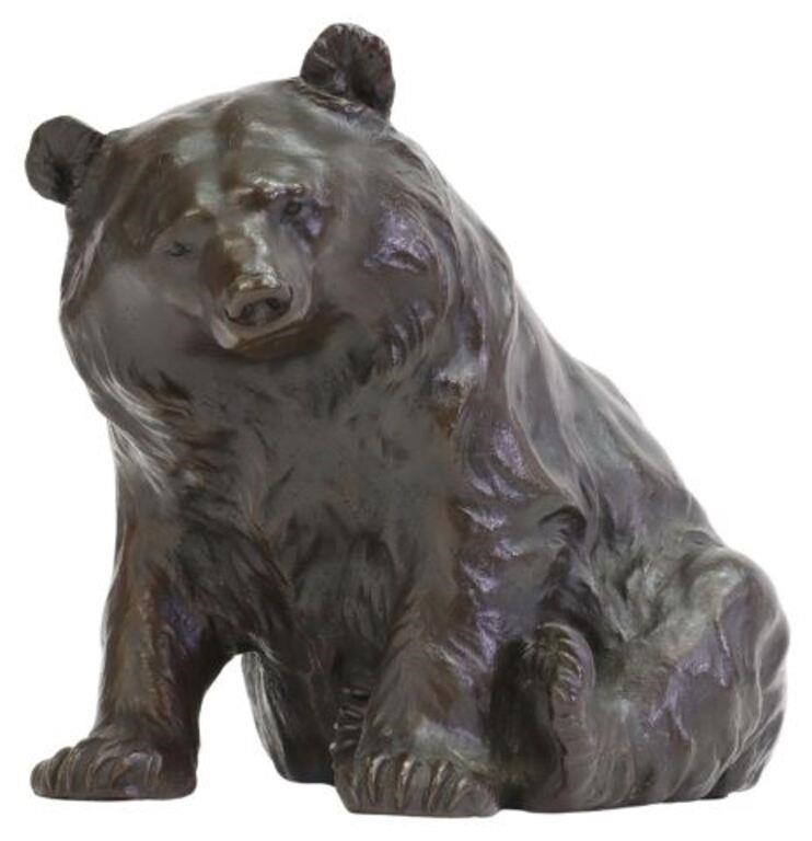 JAPANESE PATINATED BRONZE OKIMONO