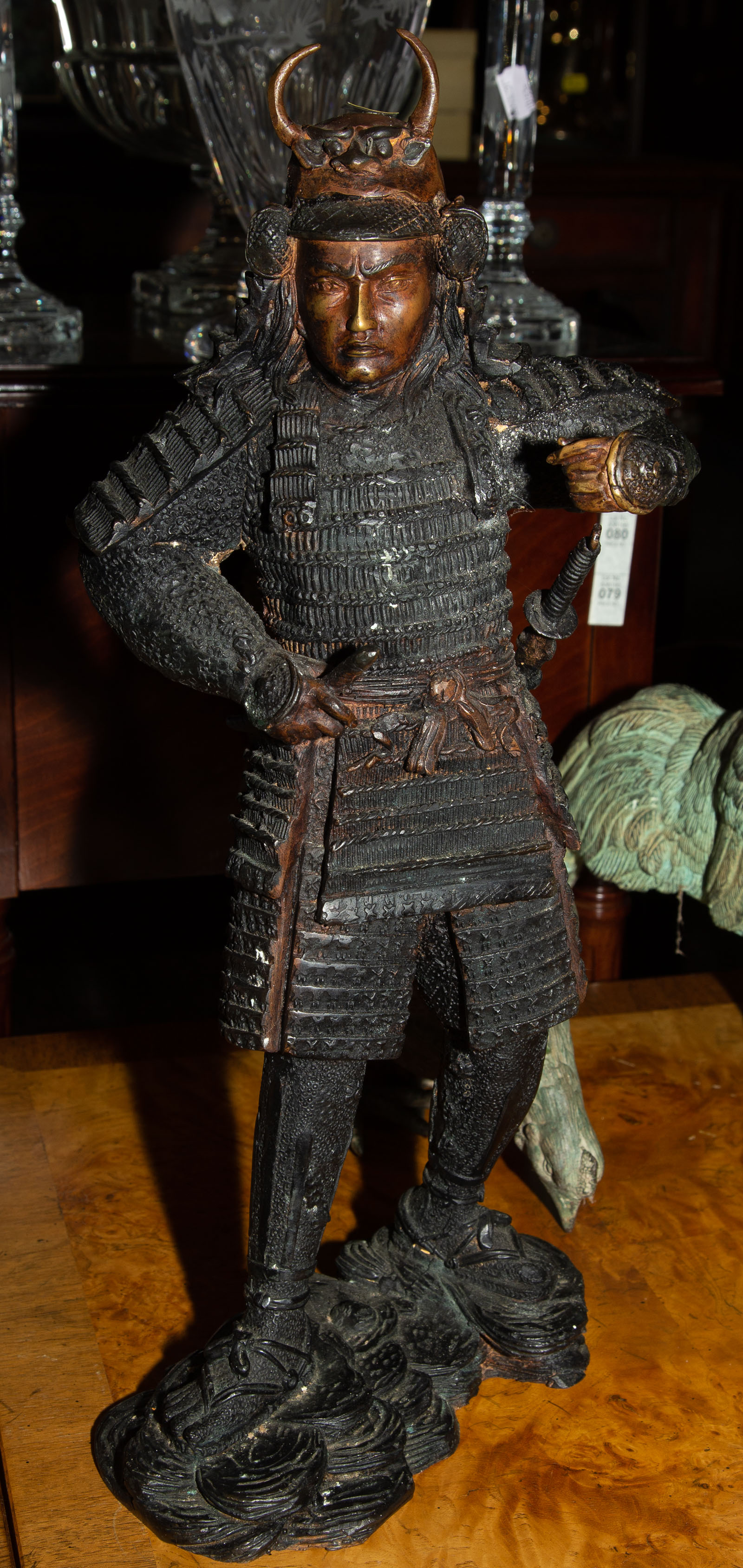 JAPANESE PATINATED BRONZE SAMURAI