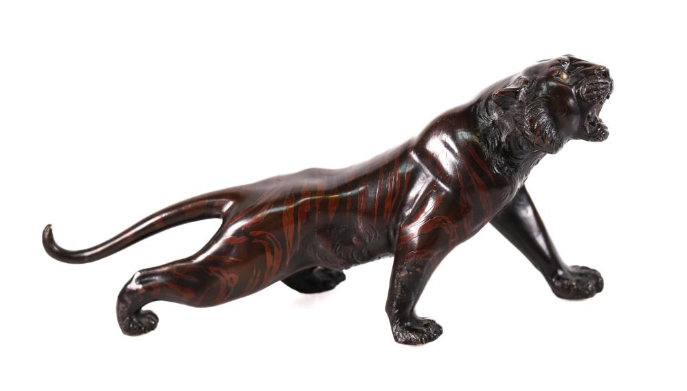 JAPANESE PATINATED BRONZE SCULPTURE