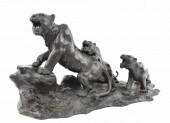 JAPANESE PATINATED BRONZE TIGE