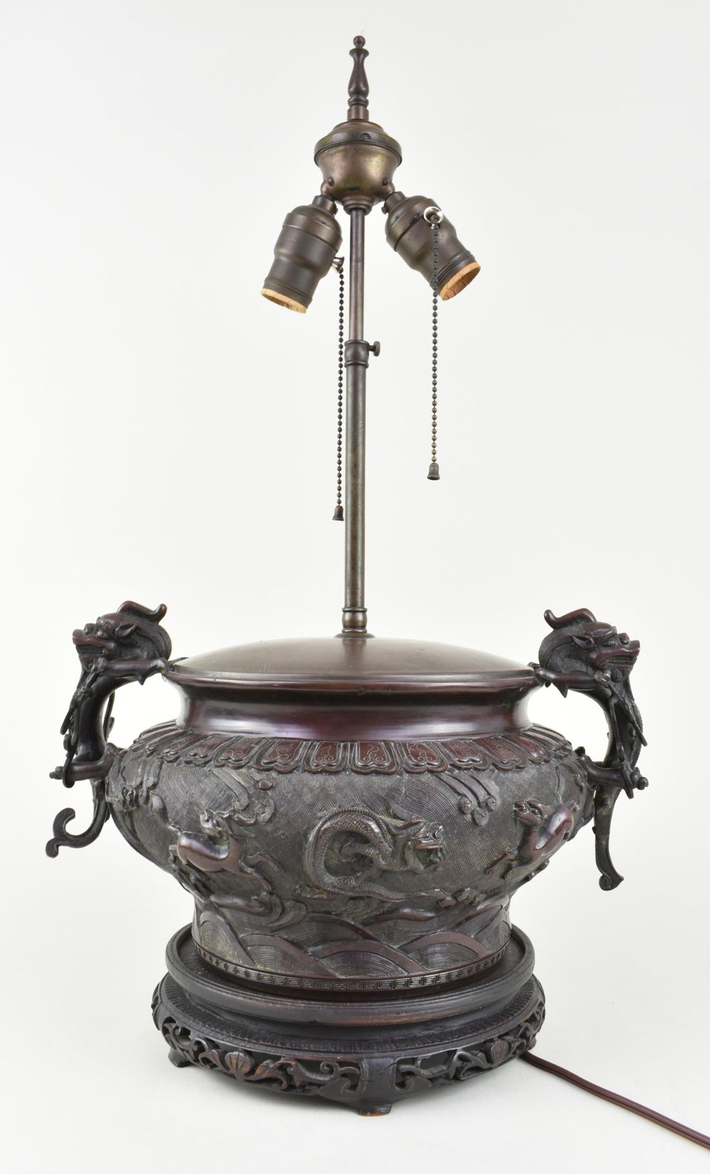 JAPANESE PATINATED BRONZE VASE