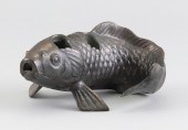 JAPANESE PATINATED METAL CARP-