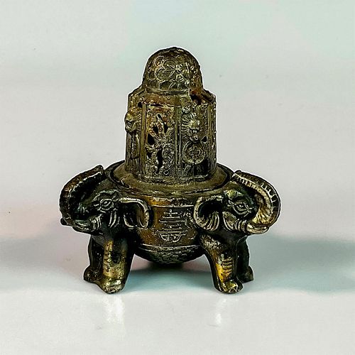 JAPANESE PEWTER ELEPHANT CENSER