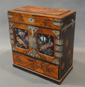 JAPANESE PEWTER-MOUNTED PARQUE
