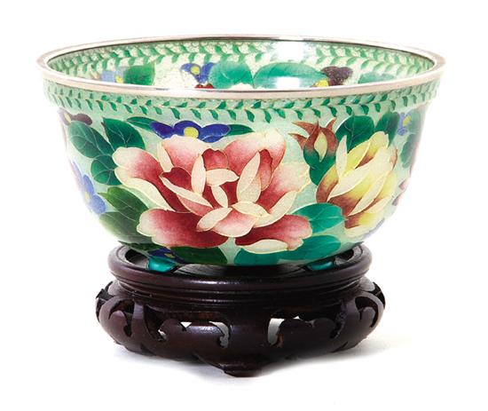 Japanese plique-a-jour bowl 19th