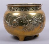 JAPANESE POLISHED BRONZE TRIPO
